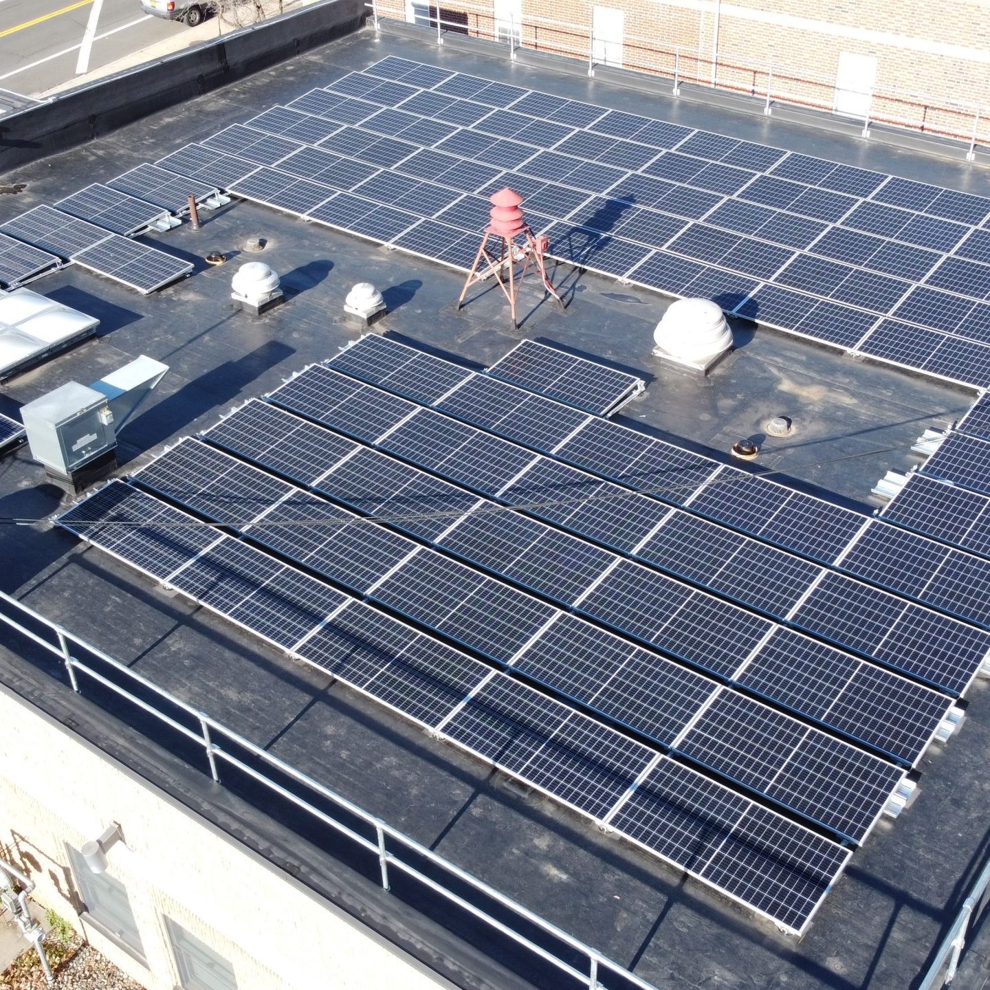 Village of Croton-on-Hudson Firehouse Solar Array. The project was funded by CEC grants and NY-SUN incentive. The panels completely power the building, including ASHPs and a heat pump water heater. The solar and heat pumps were all funded by CEC grants!
